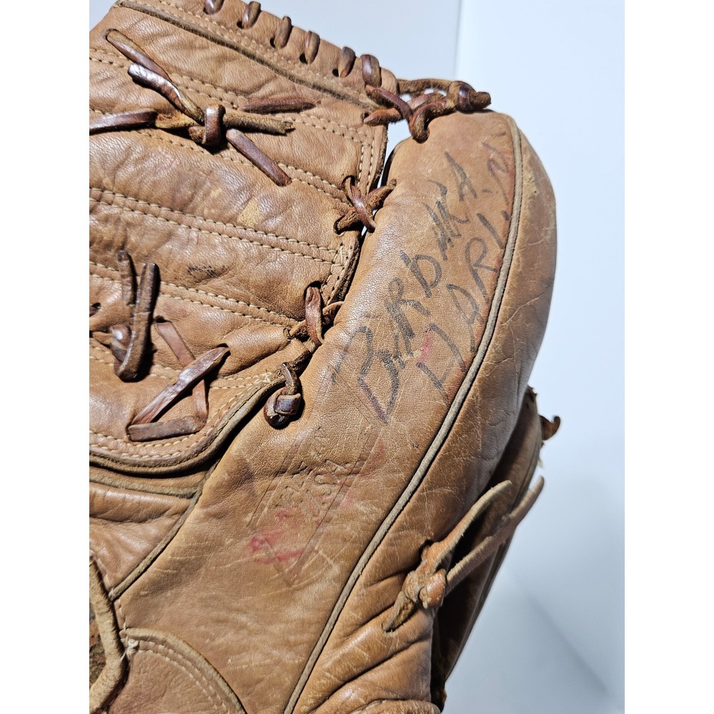 Vintage Ted Williams 1662 Baseball Glove Sears Roebuck and Co Brown Leather RHT - Picture 2 of 11